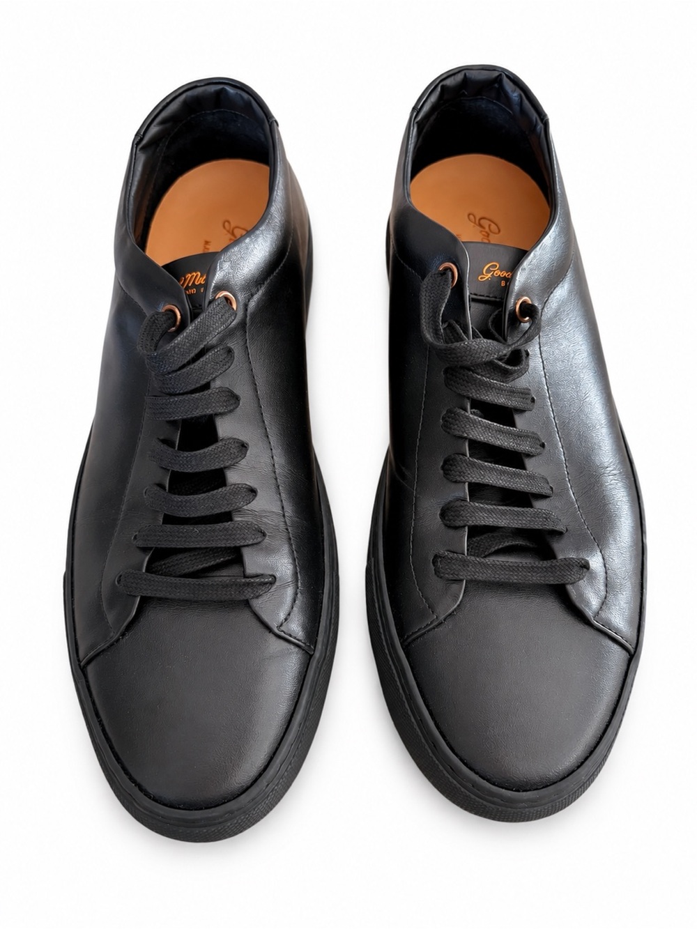 Good Man Brand Made in Italy Black Leather Sneakers | Men’s Size 10